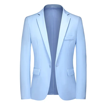 M-5XL 플러스 사이즈 남성 경량 블레이저 원 버튼 슬림 피트 정장 재킷 파티 캐주얼 세련된 스마트 블레이저 남성 정장 재킷 XXXXXL