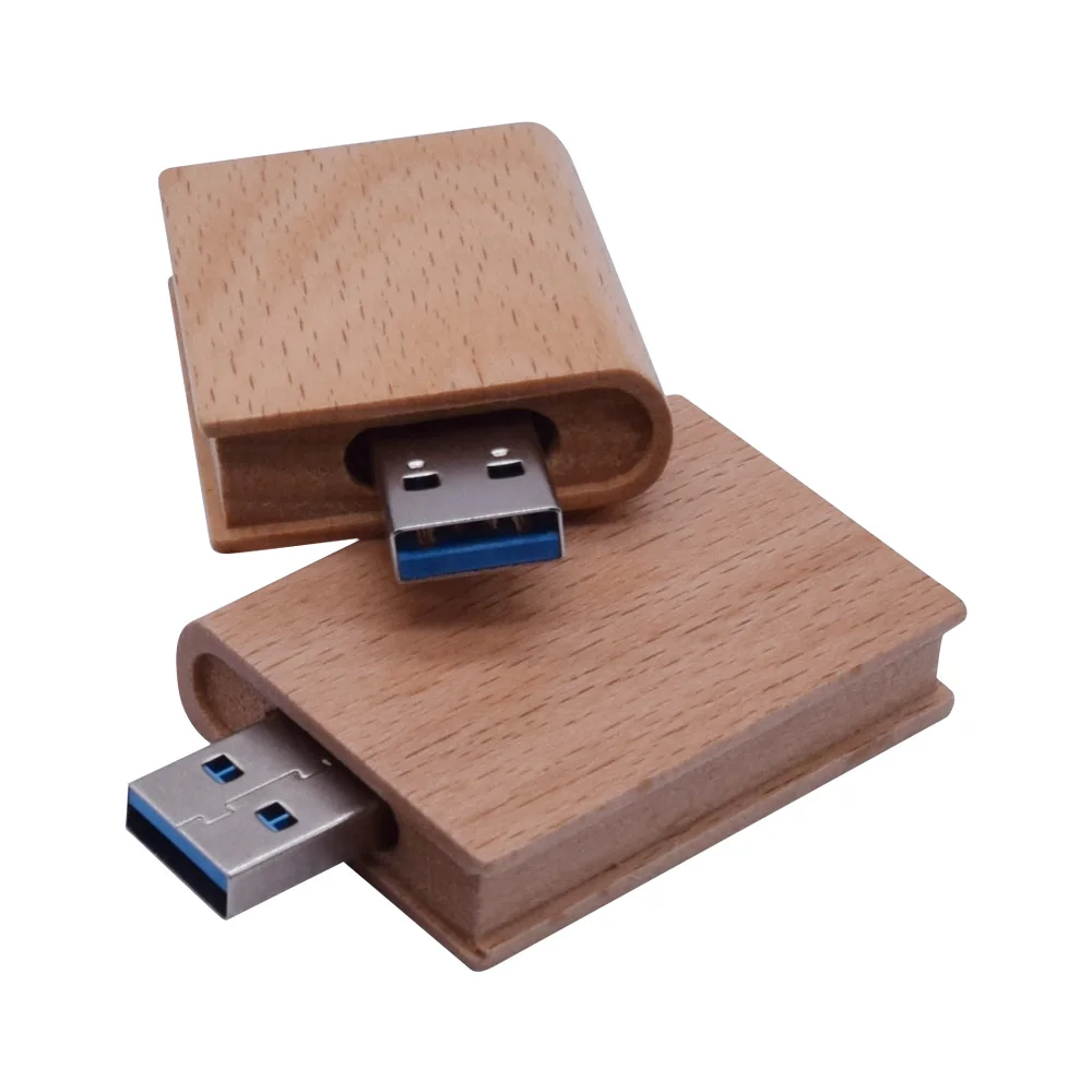 Высокоскоростной изготовленным на заказ логосом деревянная книжная Usb флэш
