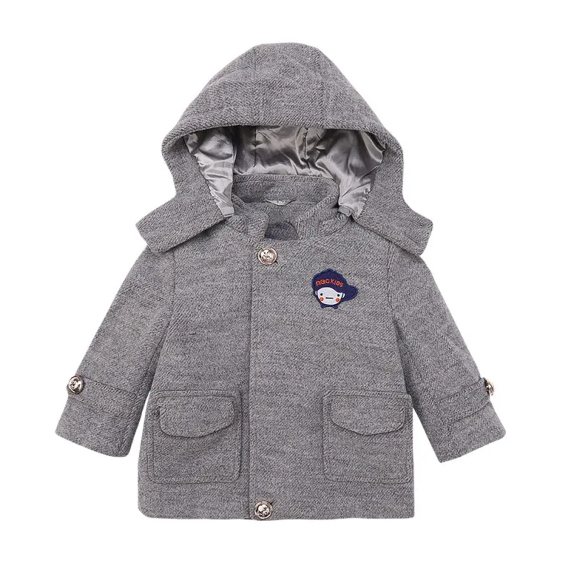 color as picture Hot Children\'s Warm Woolen Coat Children Coats New Winter Boys Thick Casual Outerwear Kids Clothing 1-5Y A1 - Цвет: color as picture