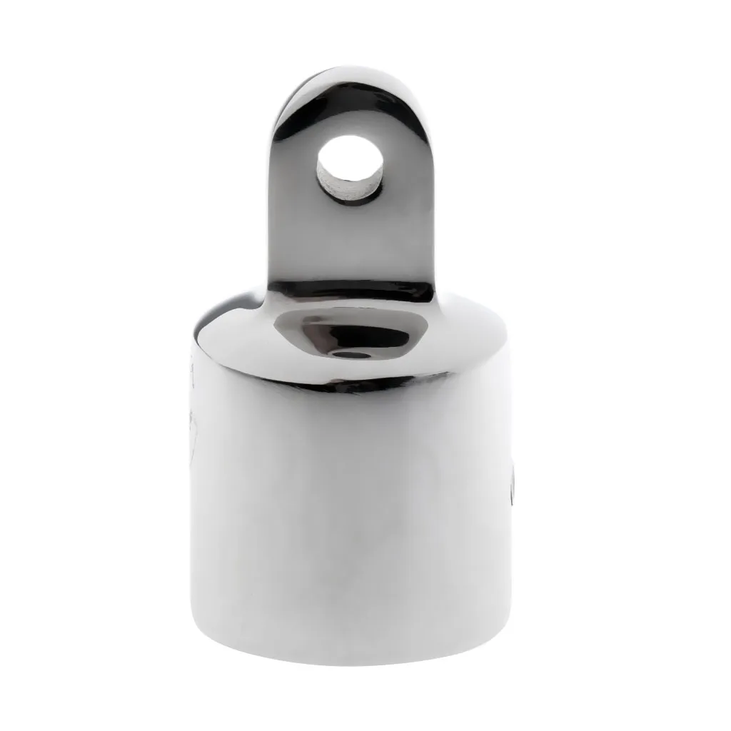 316 Stainless Steel Polished Pipe Eye End Cap Bimini Top Fitting Hardware 1''(25mm) for Marine Boat Yacht