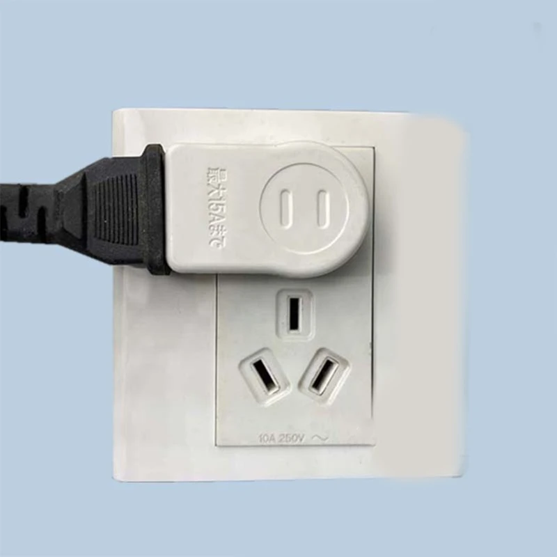 Plug Male to Female Socket 2 Outlets 90 Degree Down or Right Angle Plug Extender, Wall Adapter