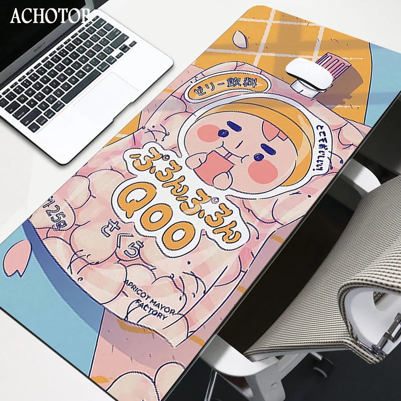 Pink Anime Mouse Pad Gamer Cute Kawaii XXL Gaming Mousepad Rubber Otaku Locking Edge 900X400MM Laptop Notebook Keyboard Desk Mat