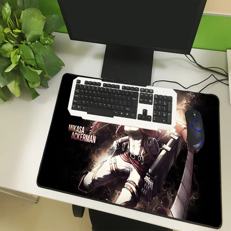 XGZ мультфильм большой размер Коврик для мыши шитье Атака Титанов женский Mikasa Акерман день ноутбук стол из поликарбоната резиновый коврик универсальный нескользящий