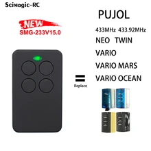 

Free Shipping Garage PUJOL Door Opener 433MHz Rolling Code Transmitter PUJOL Remote Control Command Gate Control Key Chain