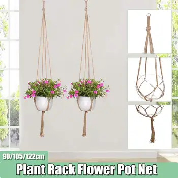 

100% Handmade Cotton Linen Macrame Plant Hanger Flower Pot Holder Flowerpot Hanging Basket for Wall Decoration Garden Tools