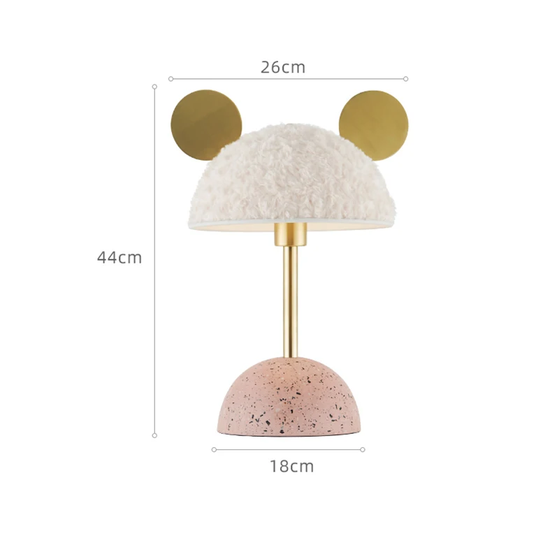 Modern Iron Table Lamp Home Deco Cartoon Table Lamps For The Bedroom Bedside Study Hotel Living Children's Room Desk Light Lamp - Цвет абажура: Розовый