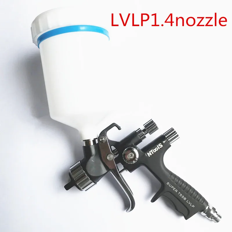 

Black T-55P Spray Gun1.3/ 1.4 nozzle LVLP Pistol environmental protection spray gun w/t tank car paint repair spray Sprayer gun