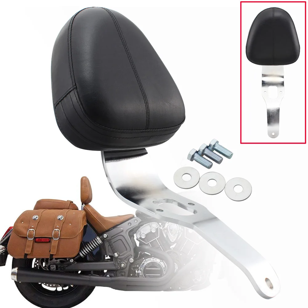 Motorcycle Genuine Leather Passenger Sissy Bar Pad For Indian Scout