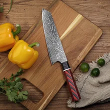 Cuchillo de cocina Damascus G10 con mango para chef,cuchillo cocina de 8 pulgadas, cuchillo corte de carne sashimi para el hogar estante de toalla cocina de fiber de carbono tendedero para el доме baньocd