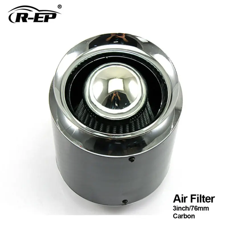R EP воздушный фильтр угольный 76 мм Supercharger Hood Air Intakes Carro Car Kit filtro de ar esportivo