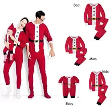 Семейный Рождественский пижамный комплект; пижама в полоску с длинными рукавами; теплый костюм для взрослых и детей; одежда для мамы и дочки; одинаковые комплекты для семьи