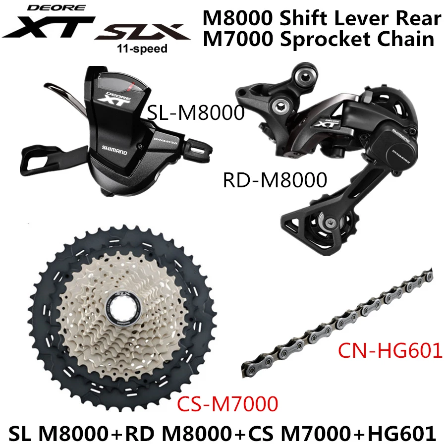 SHIMANO DEORE XT SLX M8000 набор групп MTB горный велосипед 1x11 скорость SL + RD CS CN 40T 42T 46T задний