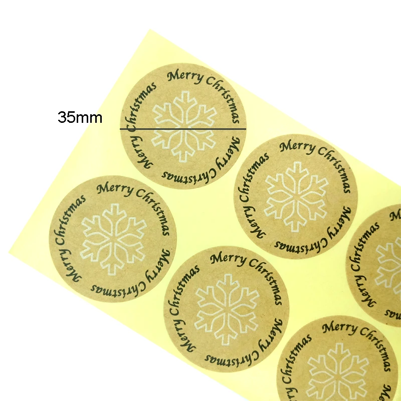 M 100 pcs 100 шт./лот, Круглый винтажный крафт-стикер, спасибо, сделай сам, многофункциональная клейкая упаковка, уплотнительная этикетка, наклейка, Подарочная наклейка s - Цвет: M 100 pcs