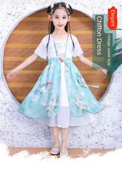 

Girls Hanfu Summer Wear New Tang Dress Chinese Style Dress Improved Skirt Children Costume Children 's Wear