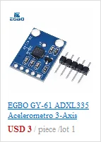 1 ~ 10PCS EGBO GY-61 ADXL335 Acelerometro 3-Achsen Analog Ausgang Beschleunigungsmesser Modul Winkelwandler 3V-5V – Detail 15