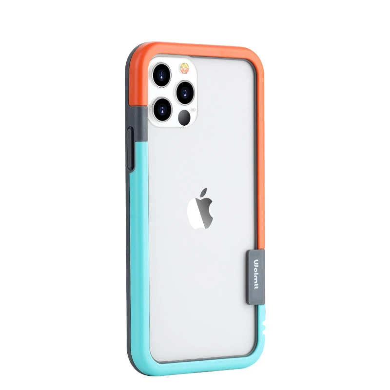 עמיד הלם סיליקון פגוש עבור iphone 12 פרו מקס מיני 11 XR Xs X 7 8 SE כפולה צבע קשיח מחשב מסגרת רך קצה מגן מקרה xr phone case