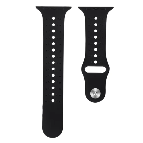 black Ремешок для apple watch band 4 5 3 44 мм 40 мм iwatch band 3 2 correa 42 мм 38 мм спортивный силиконовый браслет ремень аксессуары для apple watch - Цвет ремешка: black