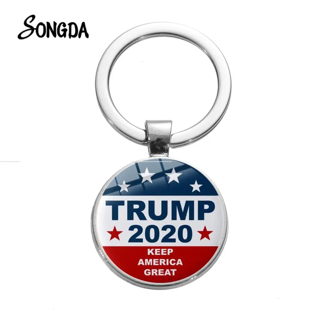 SONGDA Hot Trump брелок для ключей «флаг» удерживает Америку большого Дональда Трампа для переизбранного сторонника ключница брелок