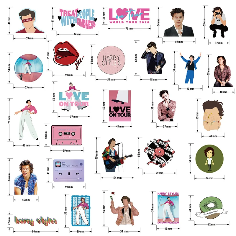 50pcs/pack Harry Styles British Singer Graffiti Stickers
