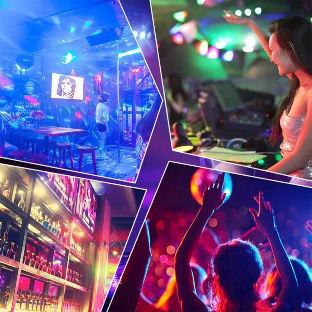 6-Color Mini Disco Stage Crystal Magic Led Stage Ball Light Lamp With Voice Remote Voice Control Beauty