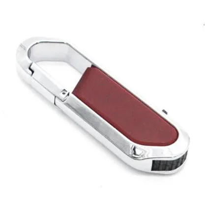 JASTER металлический и кожаный брелок карабин usb флеш-накопитель 32 ГБ 8 ГБ Коммерческая карта памяти Pendriver подарок - Цвет: brown