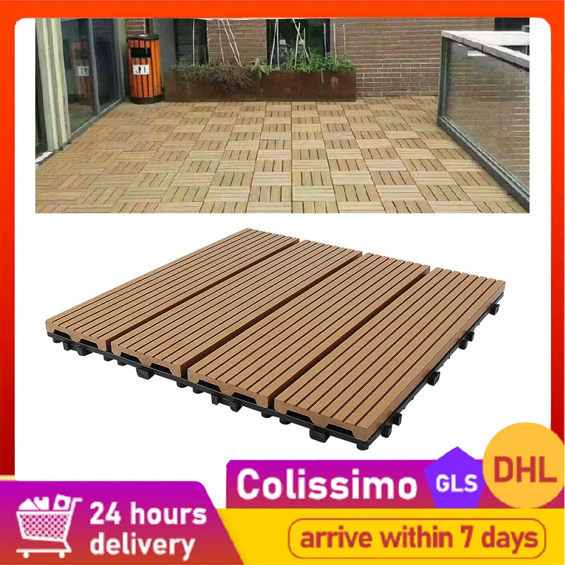 NEW Terrace Eco-friendly Board Floor Decking Outdoor Waterproof Garden Balcony Easy Fit Patio DIY Splicing Anti-Corrosion HWC | Дом и сад