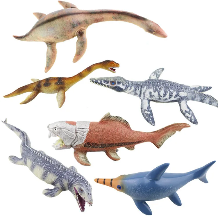 Модель Мягкий силконе модель динозавра большого размера Mosasaurs скользящий зуб Дракон Плезиозавр Deng S Ichthyosaurs океаны модель животного