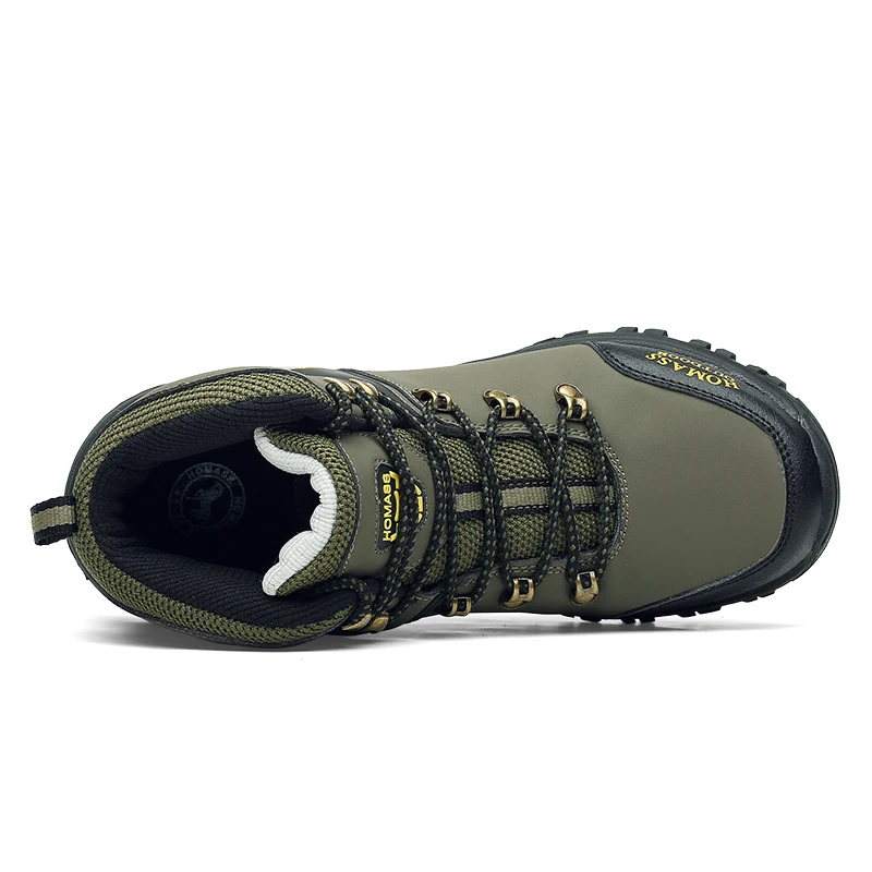 Г. Мужские зимние осенние теплые плюшевые высокие рабочие защитные ботинки до лодыжки мужские кроссовки обувь на массивном каблуке ковбойские Snekers zapatos de hombre - Цвет: NO PLUSH