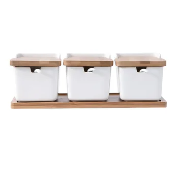 

1 Set 3 Pcs Pepper Bottles Chili Pots Simple Salt Boxes for Storage