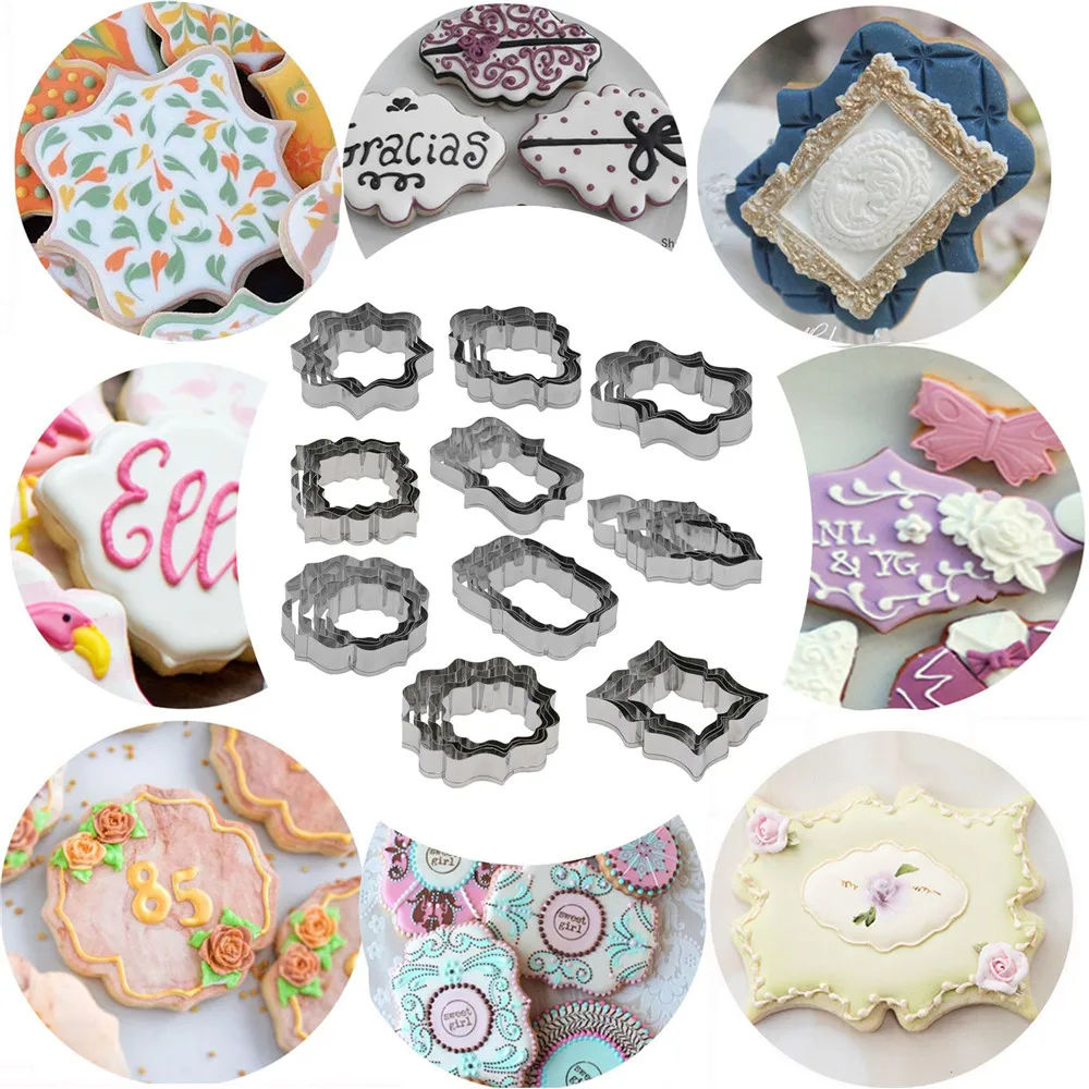 4 шт. Нержавеющая сталь Fondant (сахарная) для приготовления печенья в форме штампа