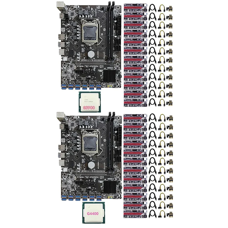 B250 BTC Mining Motherboard 12 USB3.0 PCIE Graphics Slot LGA1151 DDR4
