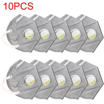 

Activated carbon filter Windproof 10pcs Dustproof Mask,Dust Mask PM2.5 Windproof Foggy Haze Pollution Respirator cubre boca