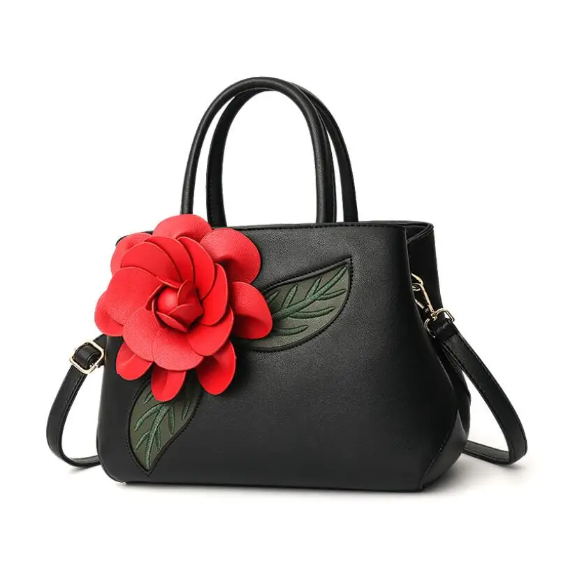 

New Designer Women Flower Shape Handbags Leather Shoulder Bags Female Fashion Larger Capacity Crossbody Messenger Bags