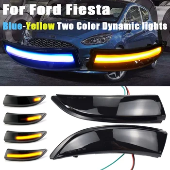 

Flowing Water Blinker Side Mirror Flashing Light Blue LED Dynamic Turn Signal Light For Ford Fiesta 2008-2017 B-Max 2008-2017