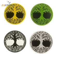 Badges brodés Yggdrasil l'arbre du monde, Patch rond gothique pour casquette sac de veste, accessoires de Patch DIY