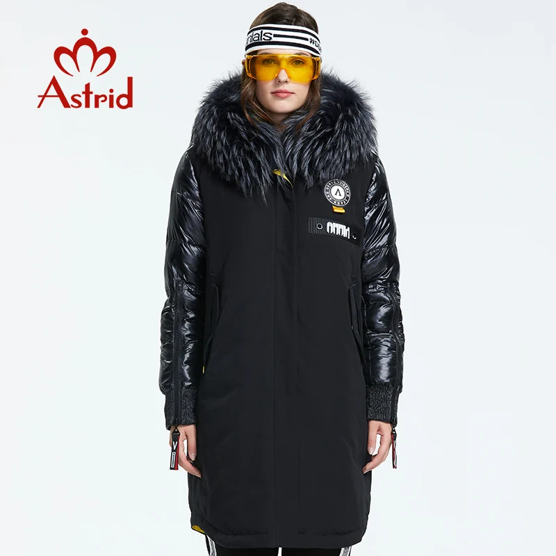 Achat Astrid 2019 hiver nouveauté femmes doudoune avec un col en fourrure style de mode avec une capuche longue hiver manteau femmes AR 3022