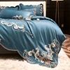 1000 TC Cotton Luxury embroidery Bedding Set Pillowcase Duvet Cover Sets Bed Linen Sheet Double Queen King Size Quilt Covers 4