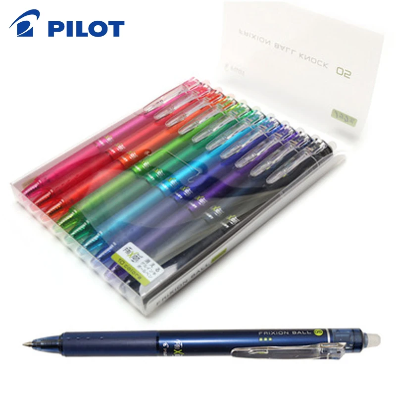 Pilot FriXion со стирающимися чернилами гелевая ручка LFBK 23EF/23F 10 шт./лот школьные
