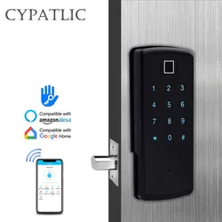 Ttlock app – serrure de porte sans fil bluetooth avec mot de passe et empreinte digitale, contrôle de téléphone intelligent adapté à la maison, au bureau, à l'école et à l'hôtel 