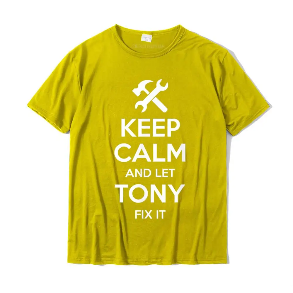 Latest Europe Casual Short Sleeve T Shirts Lovers Day Crew Neck Pure Cotton Tops T Shirt for Men T Shirts Casual TONY Fix Quote Funny Birthday Personalized Name Gift Idea T-Shirt__32895 yellow