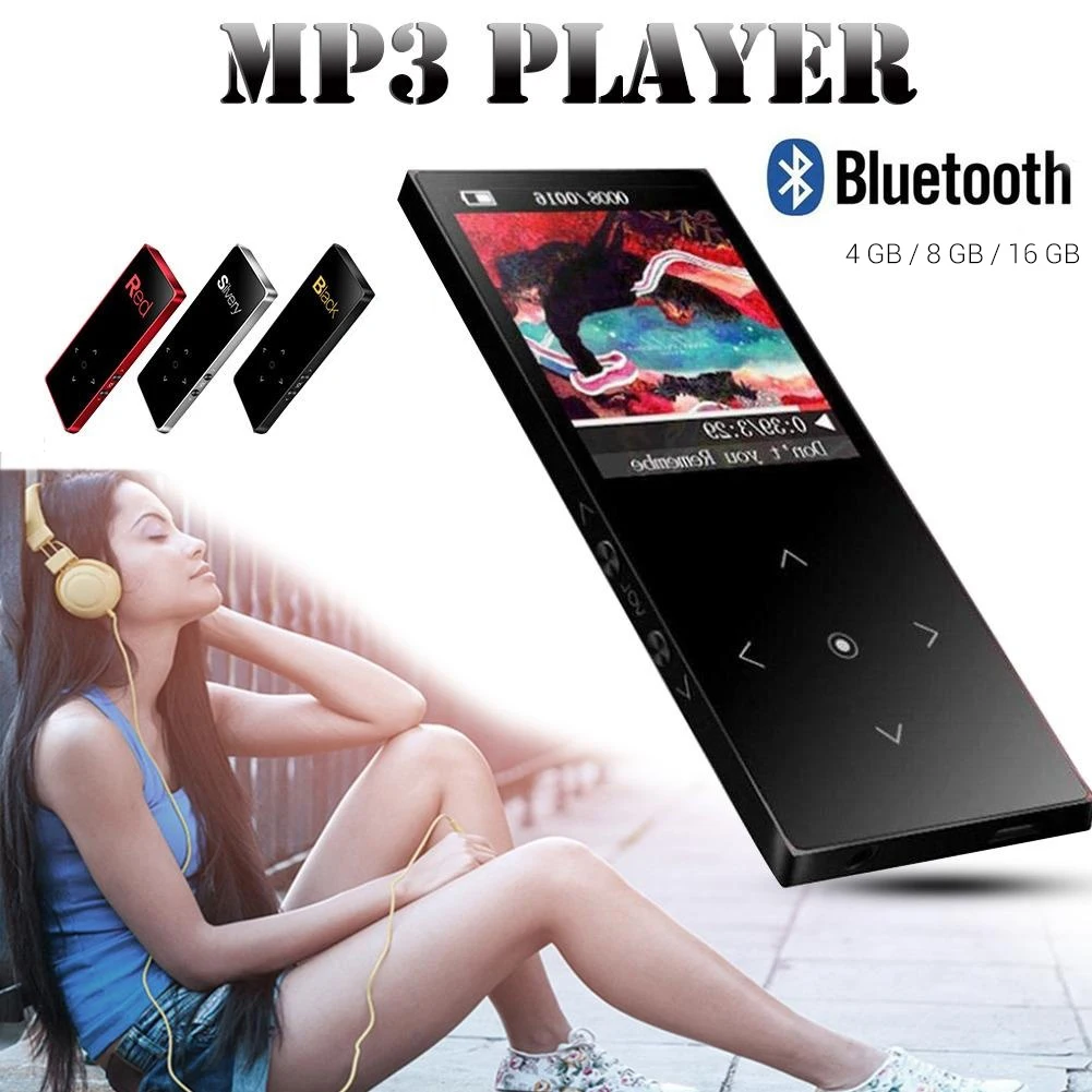 Портативный Bluetooth MP3-плеер сенсорный тонкий мини MP4 музыкальный плеер без потерь Музыкальный Bluetooth плеер
