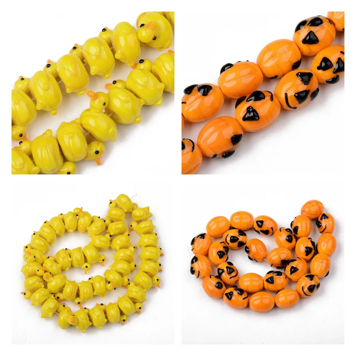 New Duck Dog Cute Animal Handmade Lampwork Beads Loose Bead Charms For Earring Bracelet Necklace DIY Jewelry Making Findings