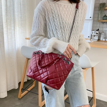 

Solid Color PU Leather Crossbody Bags For Women 2019 Luxury Designer Chain Female Messenger Shoulder Bag Lady Handbags