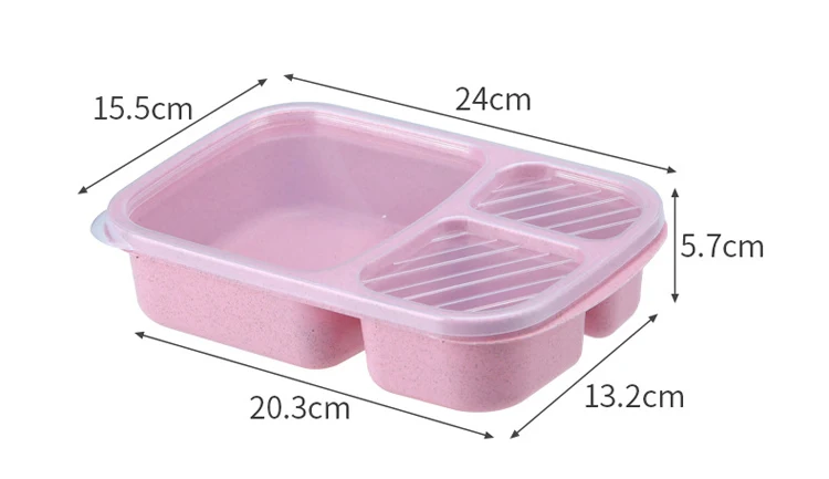 Boîte Repas Compartimentée Plastique Verte - Gadgets De Cuisine