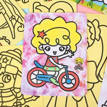 

Creative Diy Handmade Color Sand Painting Children Paper Art Sand Crafts Gift Graffiti Painting Painting Picture Color Z8M7