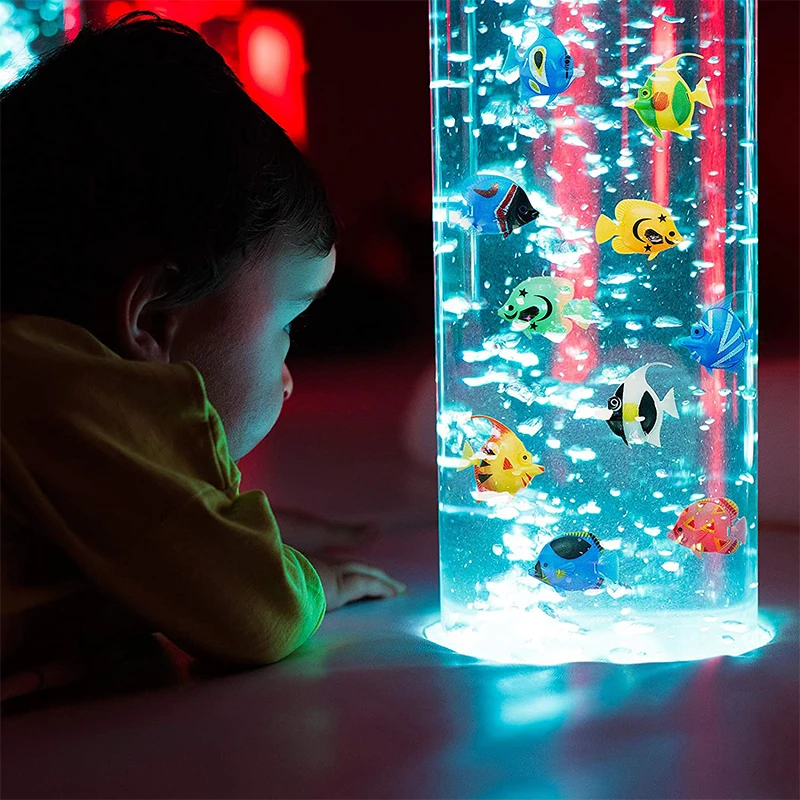 Fish Tank Ornaments 10 Pcs Artificial Moving Plastic Floating Lifelike Fish For Fish Tank (Random Fish)