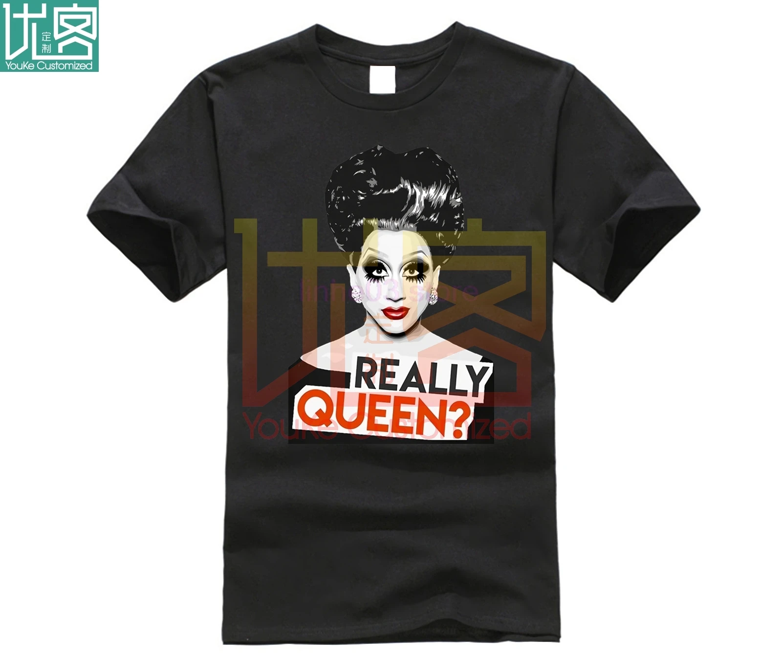Really Queen RuPaul's Drag Race T Shirt Guys Latest Unique Tshirt Home Wear Loose T-Shirt Men Summer Team Teenboys Clothes | Мужская