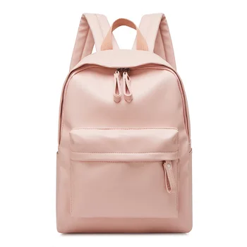 

Waterproof Double Shoulder Bag Soft Leather Women's Bag College Fashion Versatile Backpack Mommy Backpack New Style