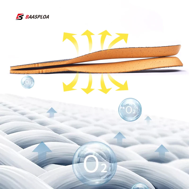 Baasploa Men Women New Graphene Deodorant Sneaker Insoles Lightweight Breathable Insert Suction Perspiration Non-slip Insoles
