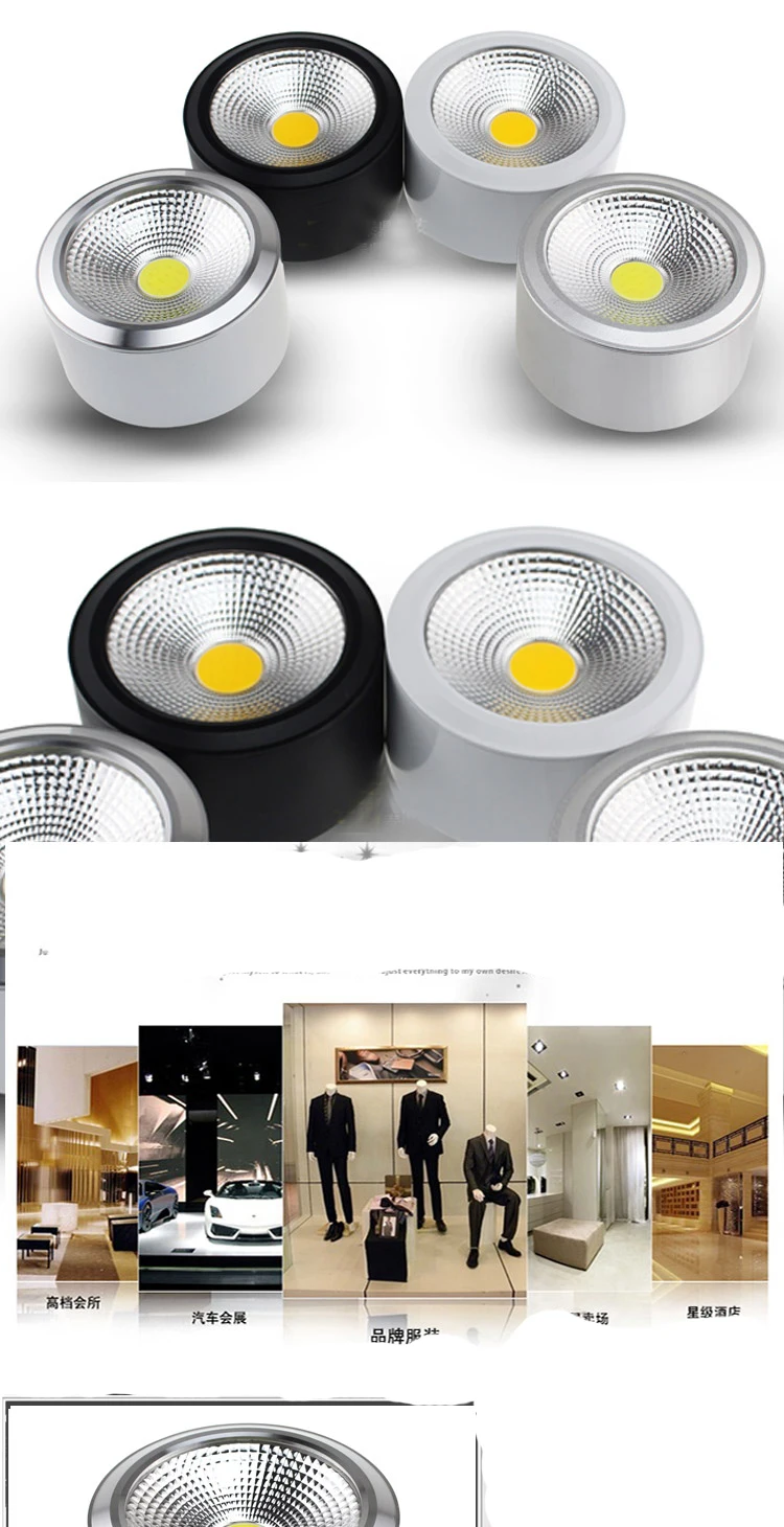 Fanlive 20 шт./лот Dimmable новый светодио дный COB Светодиодный белый светильник 9 Вт 12 Вт 15 Вт светодио дный точечный светодиодный свет
